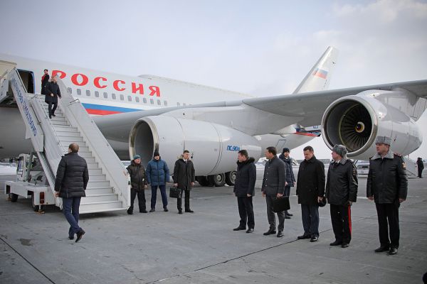 Владимир Путин прибыл в Свердловскую область